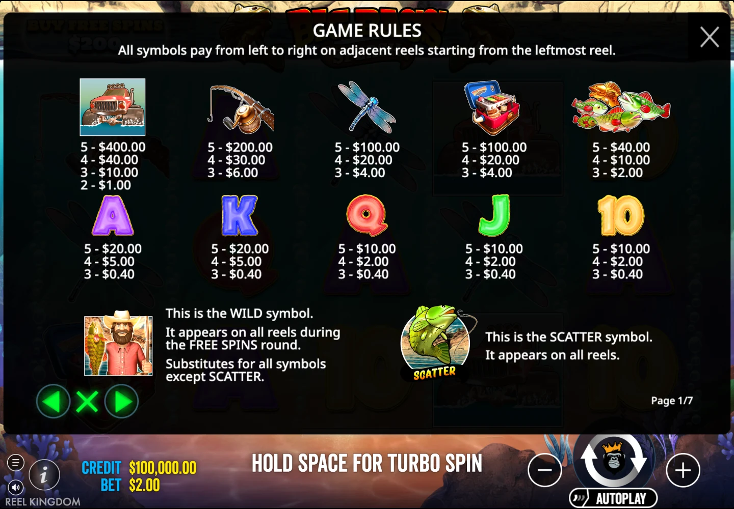Symbols in the game information